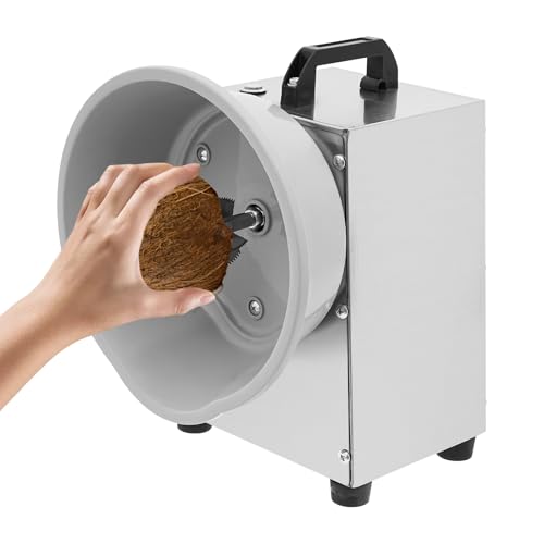 Râpe électrique en noix de coco - 150 W - Grattoir à noix de coco en acier inoxydable avec protection contre la poussière de lame - Design antidérapant - UE 220 V
