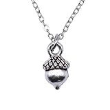 PVAXUSPBC Collares de bellota color plata 13x7mm collares collares cortos de cadena