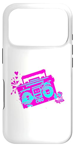 Retro 80s 90s Boom-box Vintage Cassette Player Graphic Tee �X�}�z�P�[�X iPhone 17 Pro �p