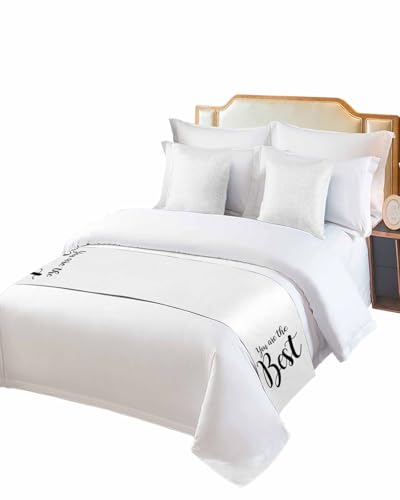 ZFUNCING You are The Best Quote Bed Runners for Bedroom