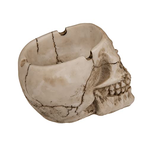 OOTB Skull Ashtray, Polyresin, Multi-Colour, 10 x 6 x 12 cm