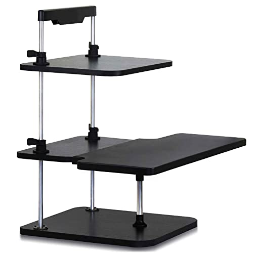 Laptop Stand DIDATOOL Escritorio Elevable, Standing Desk, Convertidor de Escritorio de Pie, Mesas para Ordenador Ajustable en Altura con...