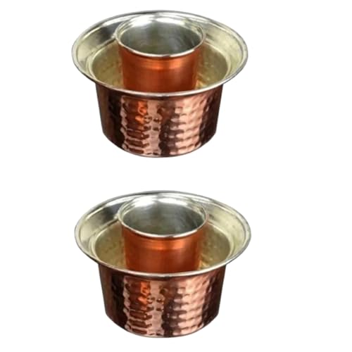 Handmade Copper Raki Glass Cooler - Traditional Turkish “Ehlikeyf” Set