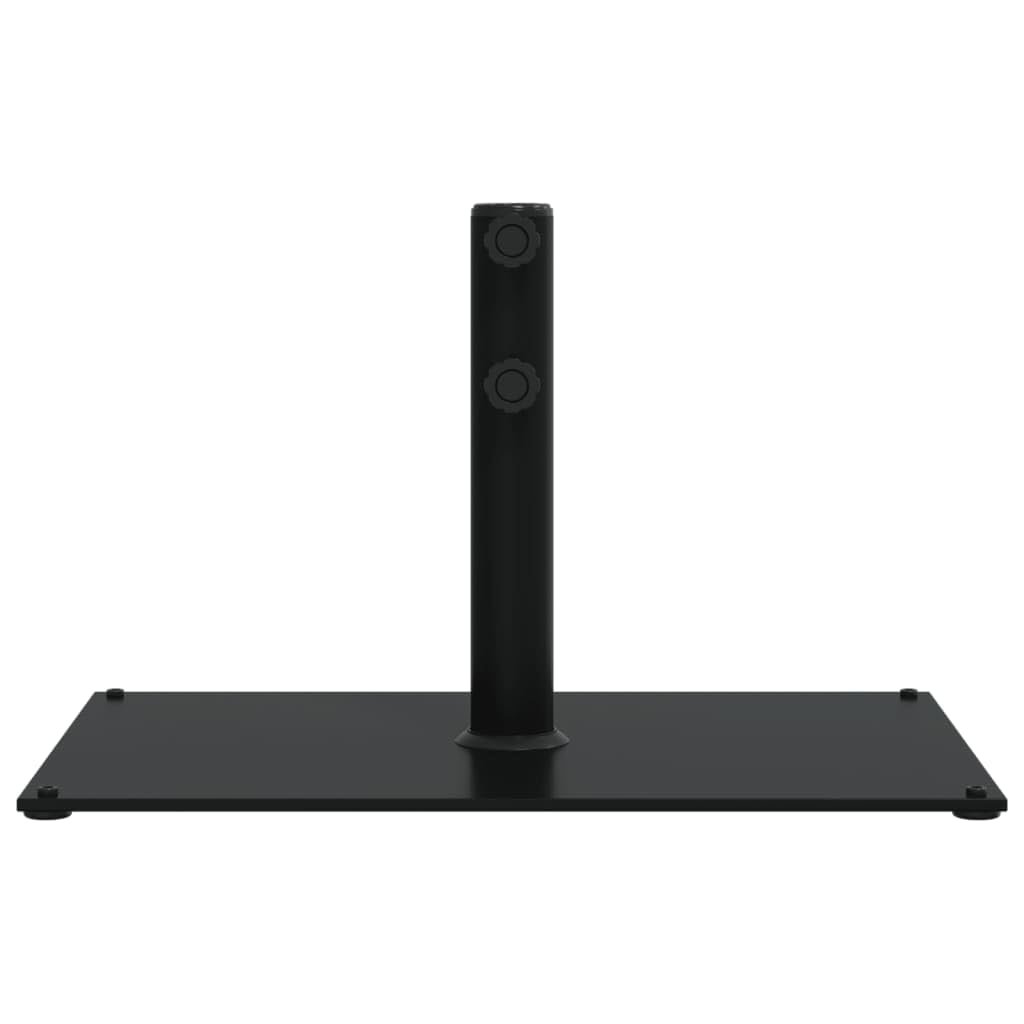 Supporto per ombrellone da 15 kg, diametro 32, 38, 48 mm, in acciaio, con 3 adattatori, rettangolare, per balcone, terrazzo, giardino, resistente alle intemperie