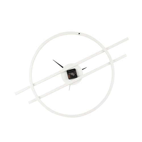 Image of Wakefit Metal Analog Wall Clock Big | 28 Inch | Laser Cut Abstract Home Decor & Gifting Option | for Living Room Study Bedroom & Office Decor | Hushka Metal Wall Clock 700MM White