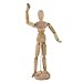 US Art Supply® Wood Artist Drawing Manikin Articulated Mannequin with Base and Flexible Body - Perfect for Drawing The Human Figure (5