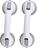 (2 Pack) A.G. Shower Handle 12 inch Suction Grab Bars for Bathtubs and Showers, Bathroom Bathtub. St