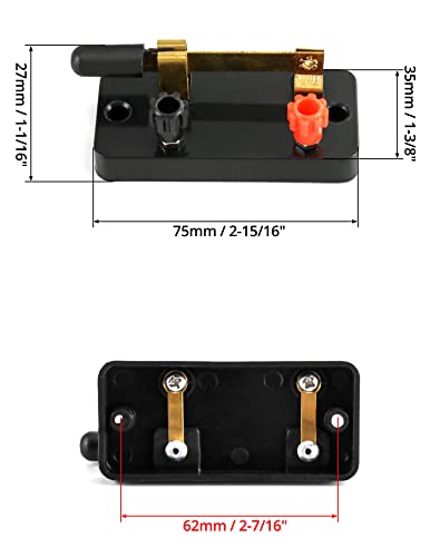 Interrupteur électrique unipolaire QWORK en lot de 10 pour circuits