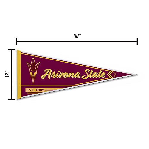 rico industries ncaa classic 1234 x 3034 felt wall dcor pennant - great for homebed roomman cave dcor