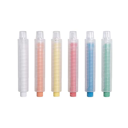 6 Colors Dustless Chalk with Chalk Holder, Washable Art Play for Kid, Paint