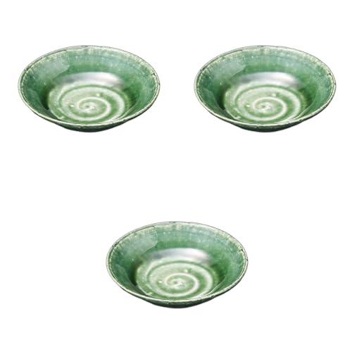 Set de 3 platos pequeños de porcelana Oribe miniatura 1