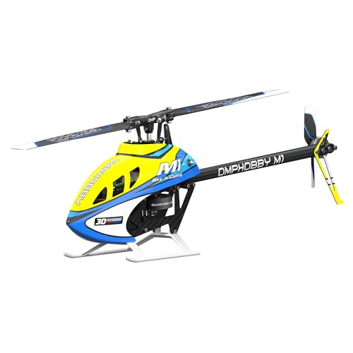 OMPHOBBY M1 V3 PRO 100-Klasse Mini 3D-RC-Hubschrauber BNF, 6CH Direktantrieb RC Helicopter mit integriertem ELRS-Empfänger & OFS3+ Flugsteuerung, Bürstenloser Motor, 2S LiHV-Akku Kein Controller Gelb