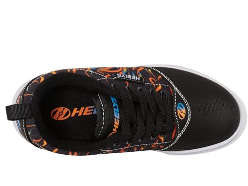 Image of HEELYS Pro 20 Prints Skate Shoes for Kids (Little Kid /Big Kid /Adult) - Low-Profile Wheels with ABEC Bearings Black /Orange /Blue /White Men's 8 M