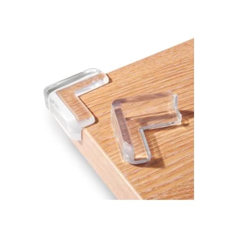 Haus Projekt 8 Pack Adhesive Corner Protector, Baby Safety Guards for Sharp Furniture, Glass Wood Marble Surfaces, Safe Baby Proofing, Child Cushion Bumpers, Transparent, Strong Cover
