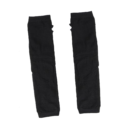 TENDYCOCO Warm Gloves Sheer Sleeves to Cover Arms Sequin Lace Sleeves Long Sleeve Thermal Gloves Winter Arm Sleeve Long Fingerless Gloves Knitted Arm Gloves Knitted Gloves Black