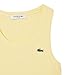 Lacoste Womens Crew Neck Sleeveless Slim Fit Classic T-Shirt, Yellow, 6