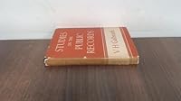 Studies in the public records (University of Oxford. Ford lectures) B0007IUT56 Book Cover
