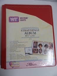 Strap/Hinge Photo Album - Red Cloth