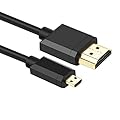 Micro HDMI to HDMI 2.1 8K Cable 6FT, Ultra High Speed 8K@60Hz 4K@120Hz 48Gbps HDMI Cord Compatible with Digital Cameras, Camcorders, Tablets (6)