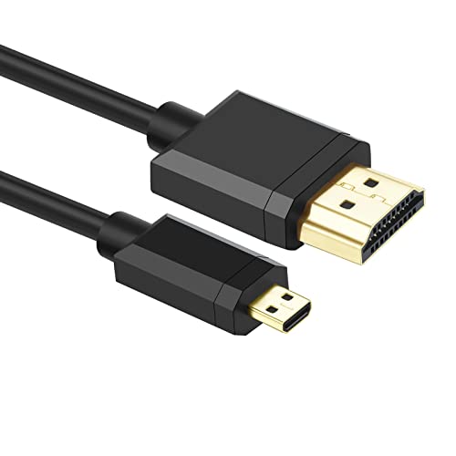 Cabo Micro HDMI para HDMI 2.1 8K 3FT, Ultra Alta Velocidade 8K @60Hz 4K @120Hz 48Gbps Cabo HDMI comp