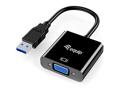 Equip 133384 USB 3.0 to VGA Adaptor 1920 x 1080/60 Hz Black