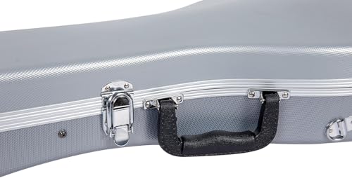 Image of Crossrock, ABS Molded F-Style Mandolin Hard Shell Case, Silver (CRA861MFSL)