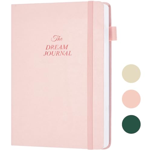 JUBTIC Guided Dream Journal Hardcover with Prompts, Pink