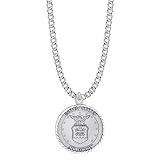 TrueFaithJewelry Sterling Silver United States Air Force Medal with Saint Michael Back, 3/4 Inch