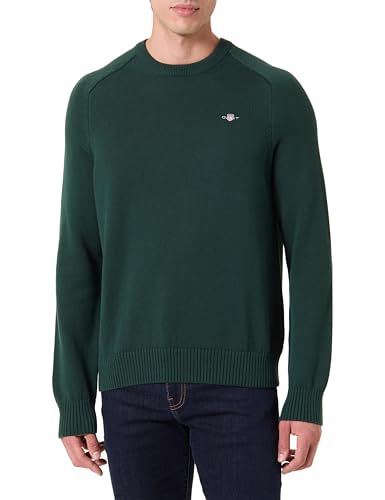 Vestibilità Regular Fit con girocollo (C-neck) e struttura in maglia con dettagli a costine su collo, polsi e fondo