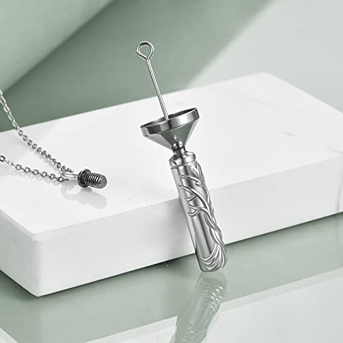 ONEFINITY Urn Necklace Sterling Silver Bar Tree of Life/Rose Flower/Sunflower/Moon Star Cremation Jewelry for Ashes Memory Jewelry for Women Men3