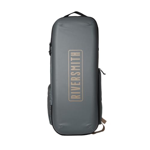 RiverSmith Carry On Fly Rod Case & Reel Storage Travel Pack Fly Fishing Travel Bag Backpack Fits 8+ Rods Overhead Bin Compatible Fishing Travel Luggage Shadow Kelp