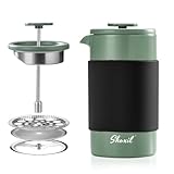 shoxil French Press – 350ml Stainless Steel Coffee Press, 2 Cup Cafetiere for...