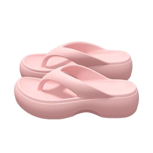 Cocila Infradito Donna Estive da Spesse Perfette per Le Spiagge E Passeggiate Informali 35 Hawaiana Ciabatte Piscina con Tacco Mare Eleganti Sandali Zeppa Uscire Scarpe Comode Tiglio Blu Memory