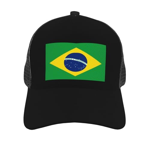 Flag of Brazil Mesh Baseball Cap - Classic Adjustable Peak Cap, Trucker Hat for Men & Women2