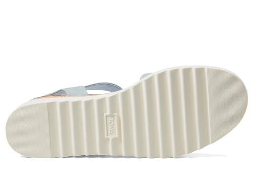 Image of TOMS Women's Diana Wedge Heel Sandal, Leather Upper, Rope-Wrapped Midsole, Adjustable Strap, Buckle, OrthoLite Insole