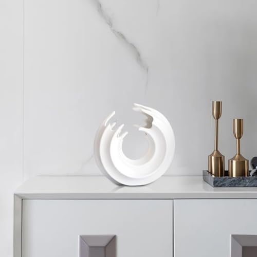 Jarrón de cerámica resistente jarrón blanco estable para mesa 6