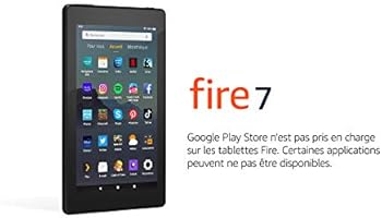 Tablette Fire 7, écran 7", 16 Go (Noir) - ​​Avec publicités