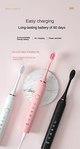 Image of ORLOV Adult Electric Toothbrush For Men With 5 Modes- Clean, Sensitive, Polish, White & Massage, Smart Timer, Waterproof, 60-Day Battery Life, 3 Brush Heads, 1 Piece