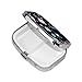 UFO Planet Galaxy Space Pill Box with Mirror 2 Compartments Square Pill Organizer for Pocket