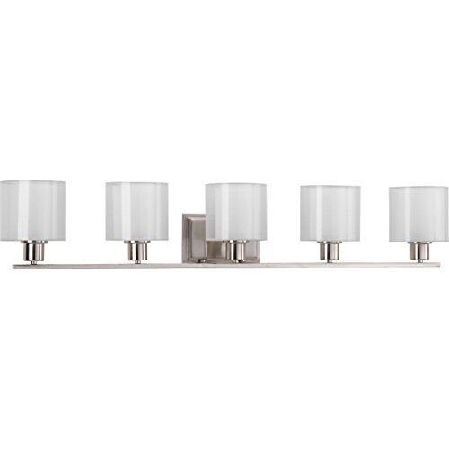 Progress Lighting P2081-09 Invite Bath & Vanity, 41-1/2 in. W x 7-1/2 in. H, Brushed Nickel