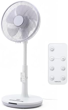 （00:30時点） 【Amazon.co.jp限定】[山善] 扇風機 リビング (日本メーカー製 DCモーター搭載) 静音 リモコン付き 左右自動首振り 風量切替12段階 入切タイマー付 ホワイトグレー YLX-AED30(WH)