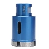 Diamant-Bohrkrone, 40 mm, Lochsägen-Bit für Granit, Keramikfliesen, Beton und Marmor, großes Verdrängungsschneiddesign für Mauerwerk und Steinlochöffnung