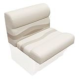 Wise BM1143-1066 Premier Series Pontoon 27' Bench Seat Cushion Set, Stone/Mocha Java/Khaki