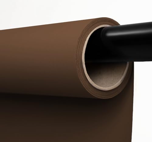 Kate - Fond Photo sans Couture Brun Cacao 1,35x5m | Papier Studio Professionnel pour Photographie de Produit, Portrait & Vidéo