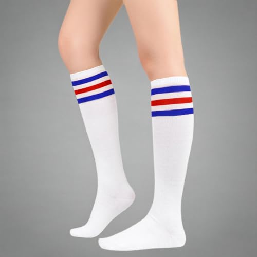 Image of Century Star Knee High Socks for Women Long Tube Socks with Stripes