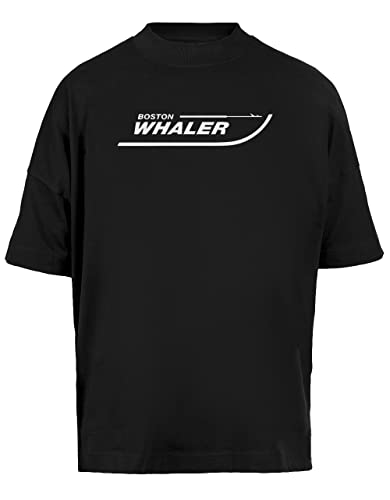 Alta qualità Best Awesome Boston Whaler Design Unisex Maglietta Larga A Maniche Corte Uomo Donna Nera Baggy T-Shirt Short Sleeves Black