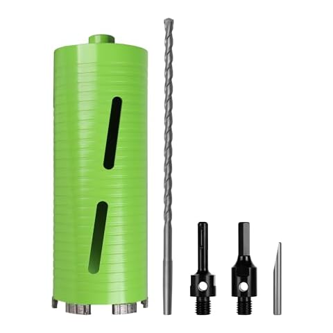 BETTERI 4-1/4" Dry Concrete Core Drill Bit Bundle with 2 Pcs Core Drill Bit Adapters & Pilot Bit Cover