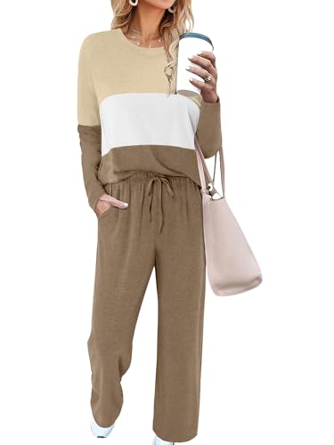 Magritta Women Casual 2 Piece Outfit Stretchy Fabric Round Neck