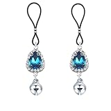 Teardrop Nipple Ring Rhinestone Water Drop Faux Nipple Chain Noose Body Non Piercing Jewelry Heart C