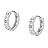 RDSGYZ Pendientes de moissanita para mujer, de oro blanco de 9 quilates, 14 quilates, 18 quilates, con moissanita, hipoalergénicos, para boda y novia, Metal, Moissanita